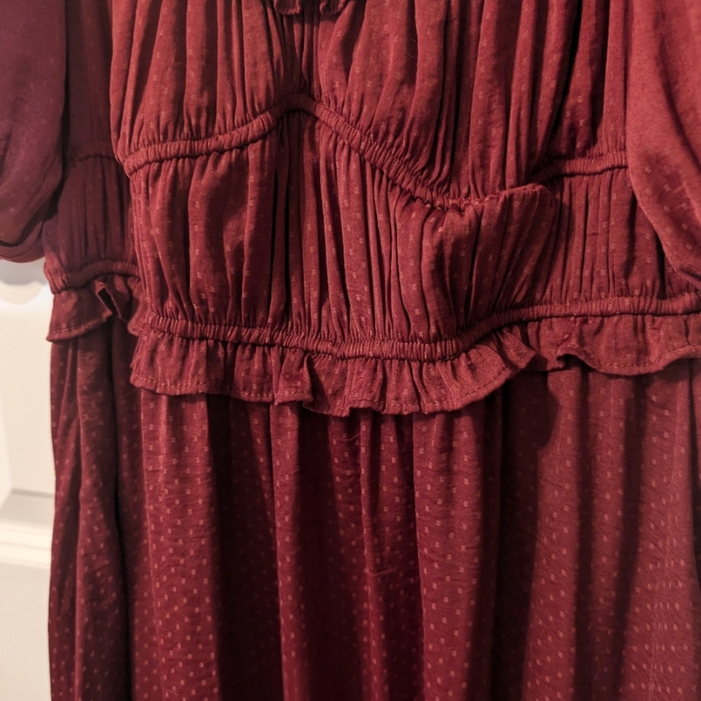Burgundy dress